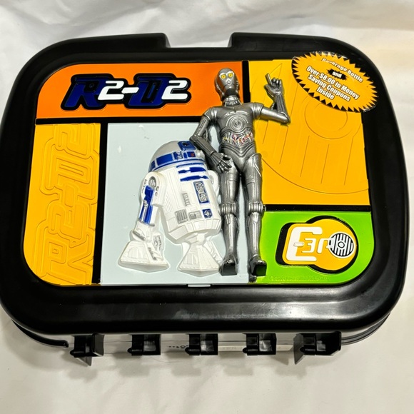 Vintage 2002 Thermos Brand Star Wars R2-D2 C3PO Plastic Lunch Box Made in USA - Picture 8 of 10